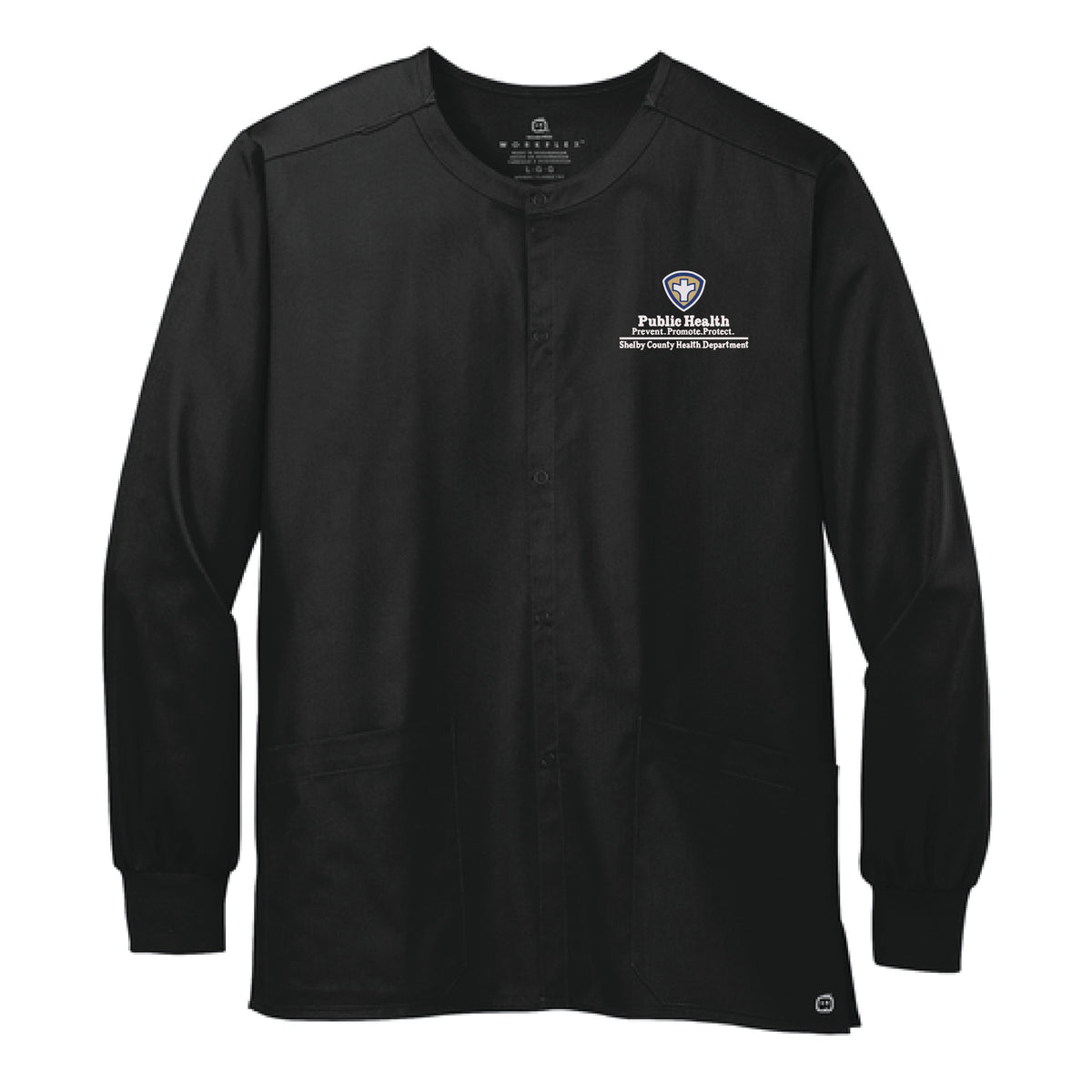 Shelby County Health Dept. | Wink® Unisex WorkFlex Snap-Front Scrub Jacket (WW3080)