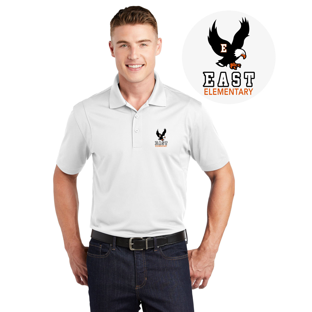 EAST ELEMENTARY SCHOOL | Mens Micropique Sport-Wick® Polo