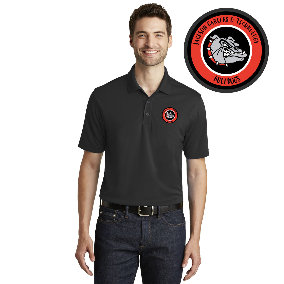 JACKSON CAREER AND TECHNOLOGY |  MEN DRY ZONE UV MICRO-MESH POLO